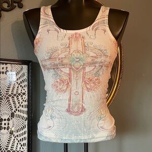 Sinful Pastel Graphic Tank Top